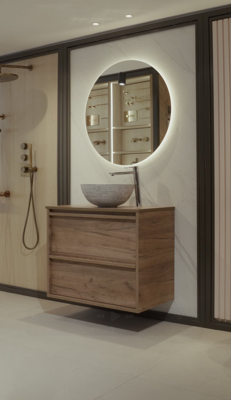 Mueble suspendido en roble